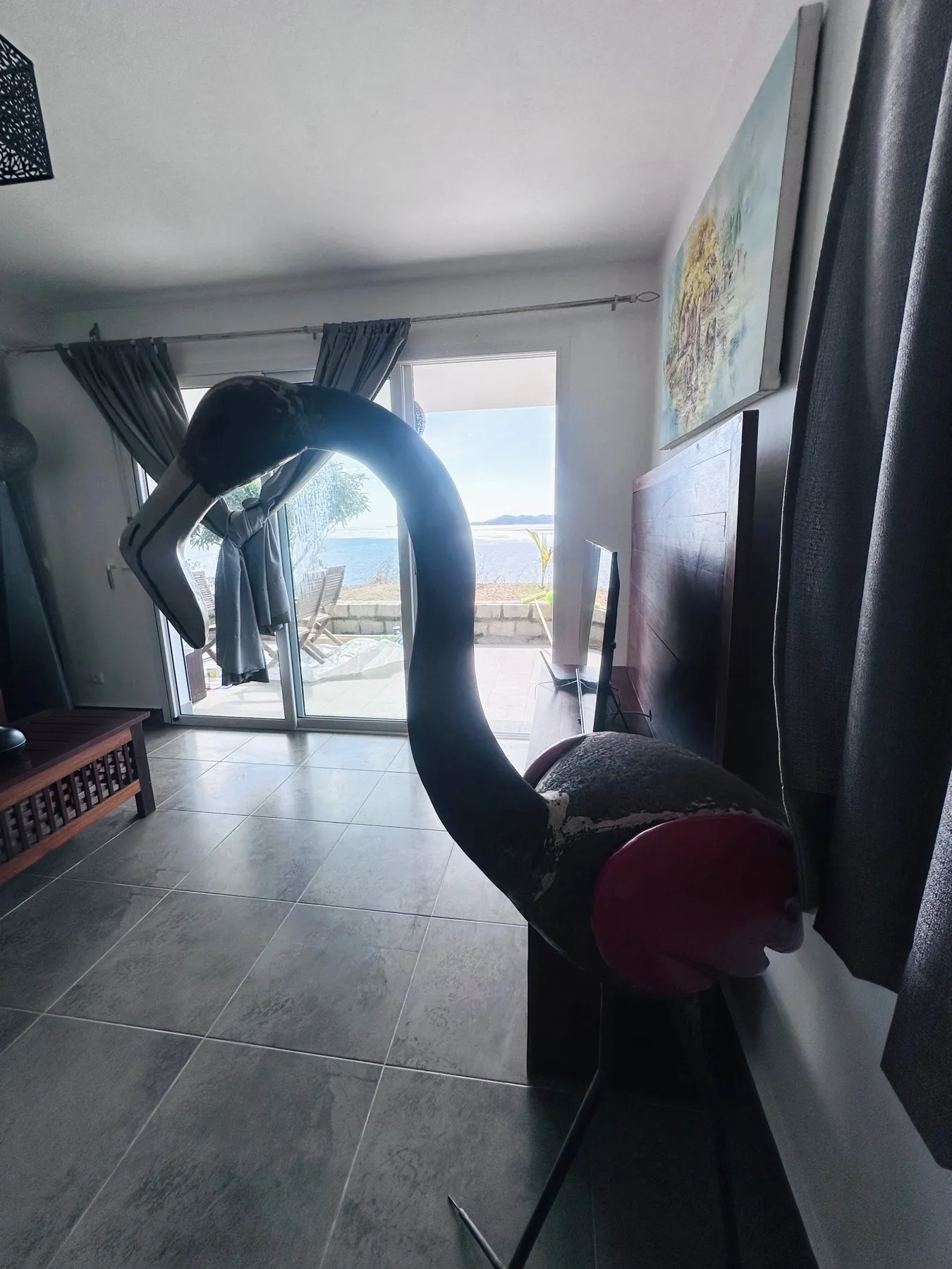 Lune de Miel — la sculpture de flamant rose